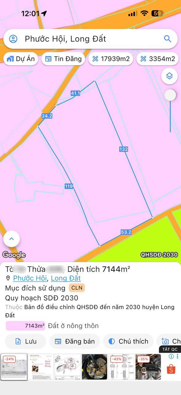 Đất Farm 7144m² tại Phước Hải, Đất Đỏ - Đầu tư sinh lời với vị trí gần biển