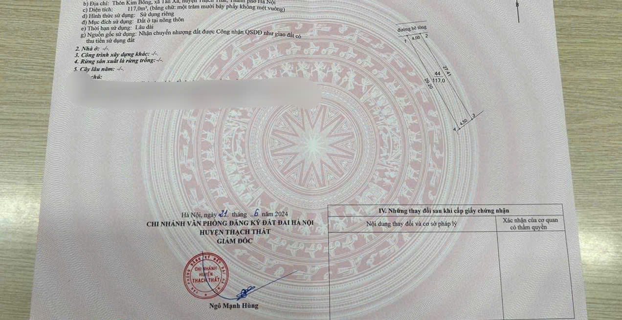 Đất thổ cư Tân Xã Thạch Thất 355m² giá 3.75 tỷ - Đầu tư sinh lời ngay!