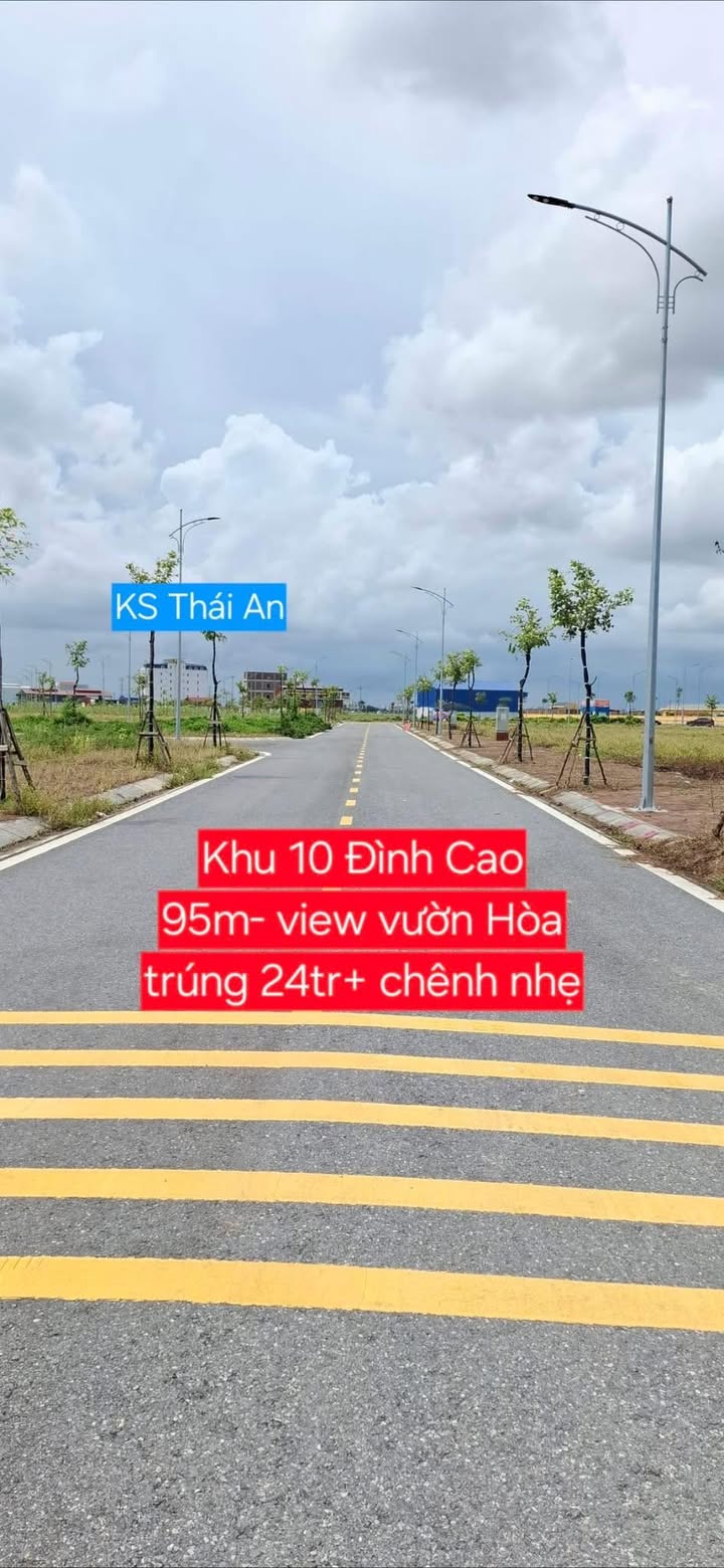 Đất nền Đình Cao, Phù Cừ 95m² giá thỏa thuận - View vườn hoa tuyệt đẹp!