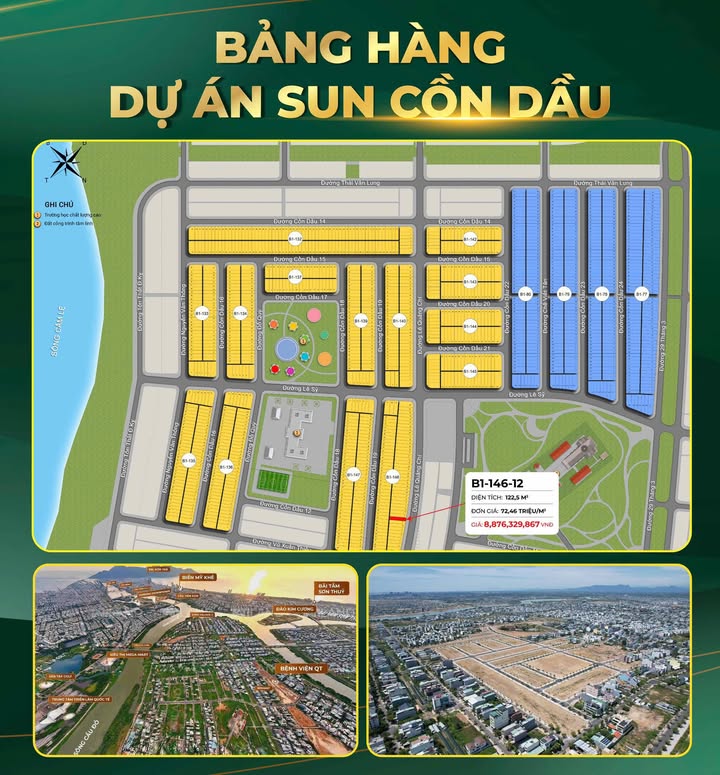 Đất nền Lê Quảng Chí, Đà Nẵng 122,5m² giá 8,876 tỷ - Đầu tư sinh lời ngay!