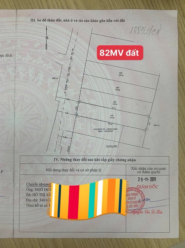 Đất nền phường 9, quận Gò Vấp 82m² giá 6 tỷ - Cơ hội đầu tư hấp dẫn!