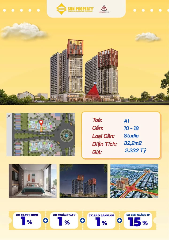 Căn hộ Sun Cora Tower Đà Nẵng 32m² giá chỉ 1.841 tỷ - Đầu tư sinh lời ngay!
