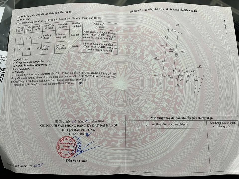 Đất nền Tân Lập Đan Phượng 80m² giá 6.4 tỷ - Sổ đỏ chính chủ, hướng Đông