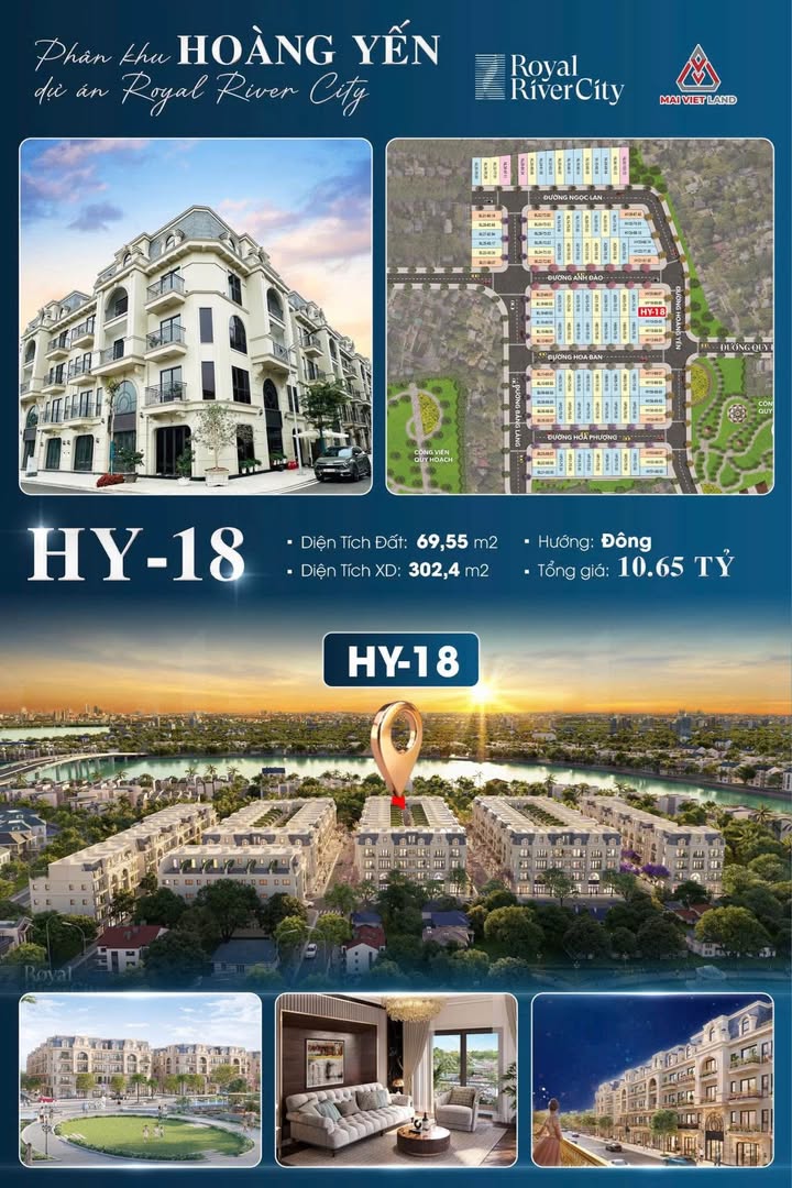 Townhouse Royal River City Hải Phòng 70m² giá 10 tỷ - Cơ hội vàng không nên bỏ lỡ!
