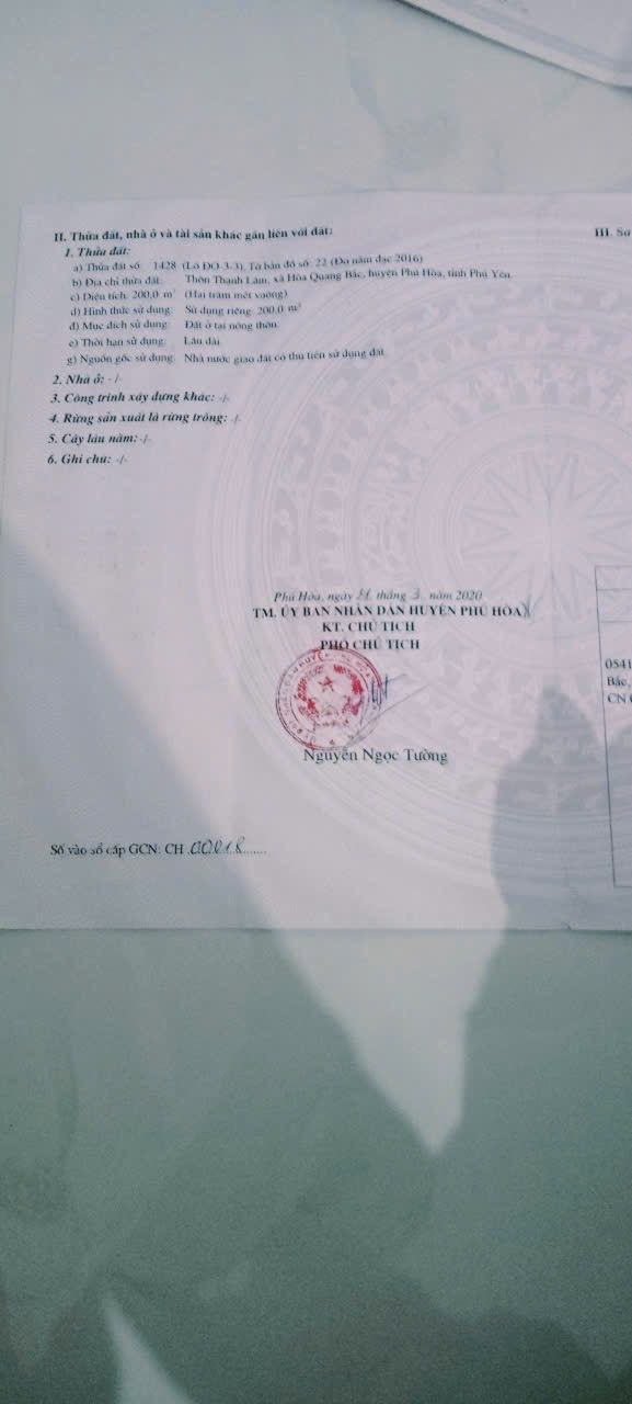 Đất nền Thôn Thạch Lâm, xã Hòa Quang Bắc 200m² giá 800 triệu - Cơ hội đầu tư tuyệt vời!