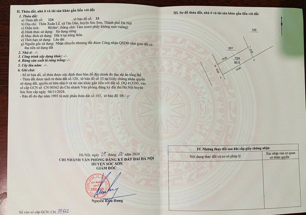 Đất nền Tân Dân Sóc Sơn 80m² giá 2 tỷ - Chính chủ bán gấp!