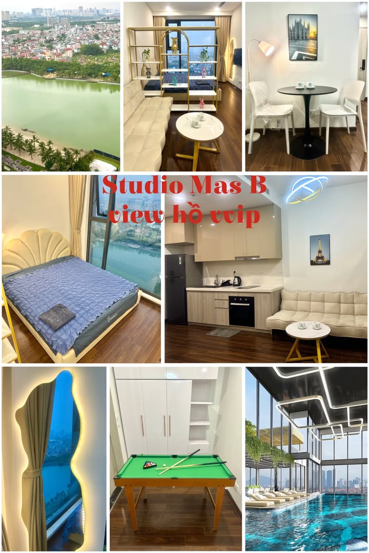 Căn hộ Vinhomes Smart City Tây Mỗ 1 phòng ngủ giá 9.5 triệu - Full nội thất view hồ tuyệt đẹp!