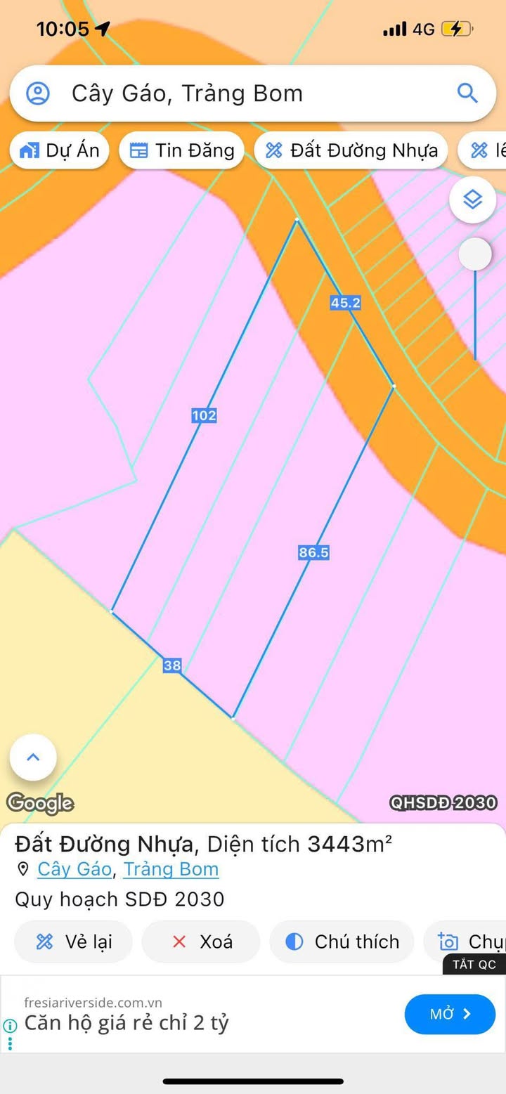 Đất mặt tiền 3000m² tại xã Cây Gáo, Trảng Bom - Sổ hồng chính chủ, giá tốt!