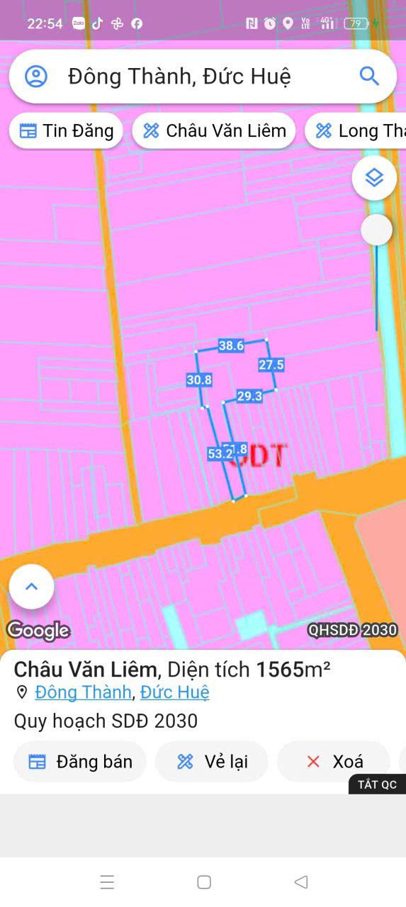 Đất mặt tiền Châu Văn Liêm, Thị Trấn Đông Thành, 1495m² - Vị trí đắc địa, giá chỉ 9 tỷ!