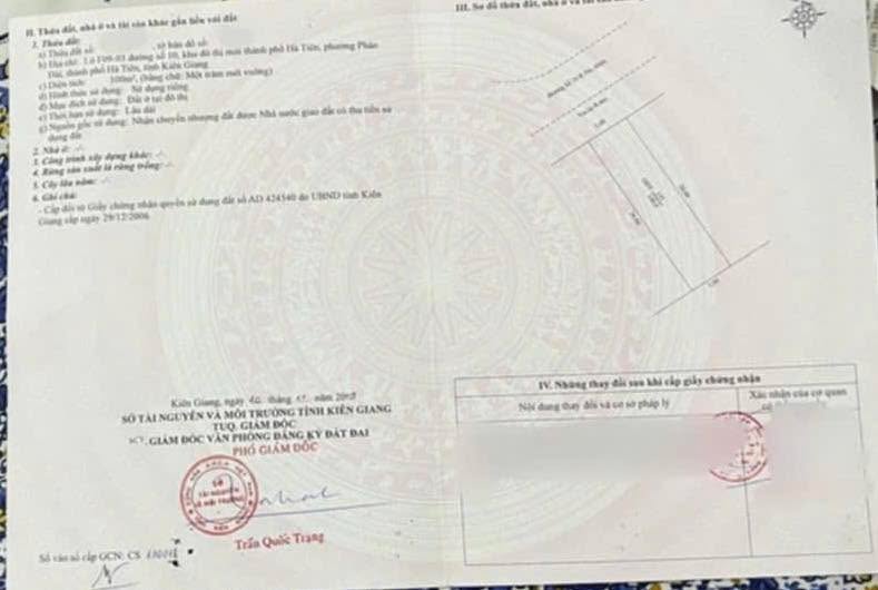 Đất nền Khu Đô Thị Mới CNT Hà Tiên 100m² giá 950 triệu - Cơ hội đầu tư tuyệt vời!