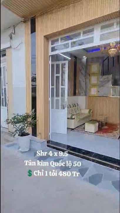 Nhà đẹp Tân Kim, Cần Giuộc 38m² giá 1.48 tỷ - Hẻm an ninh, xe hơi vào gần
