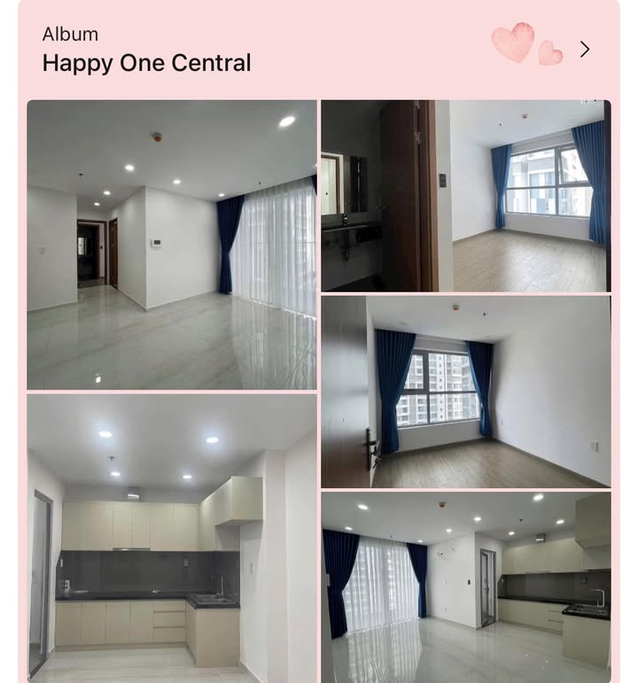 Cho thuê chung cư Happy One Central Thủ Dầu Một 50m² giá 6 triệu - View đẹp, sẵn nội thất!