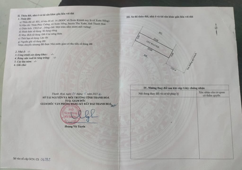 Đất nền Thôn Phúc Cường, xã Xuân Hồng 150m² giá chỉ 500 triệu - Đầu tư sinh lời ngay!