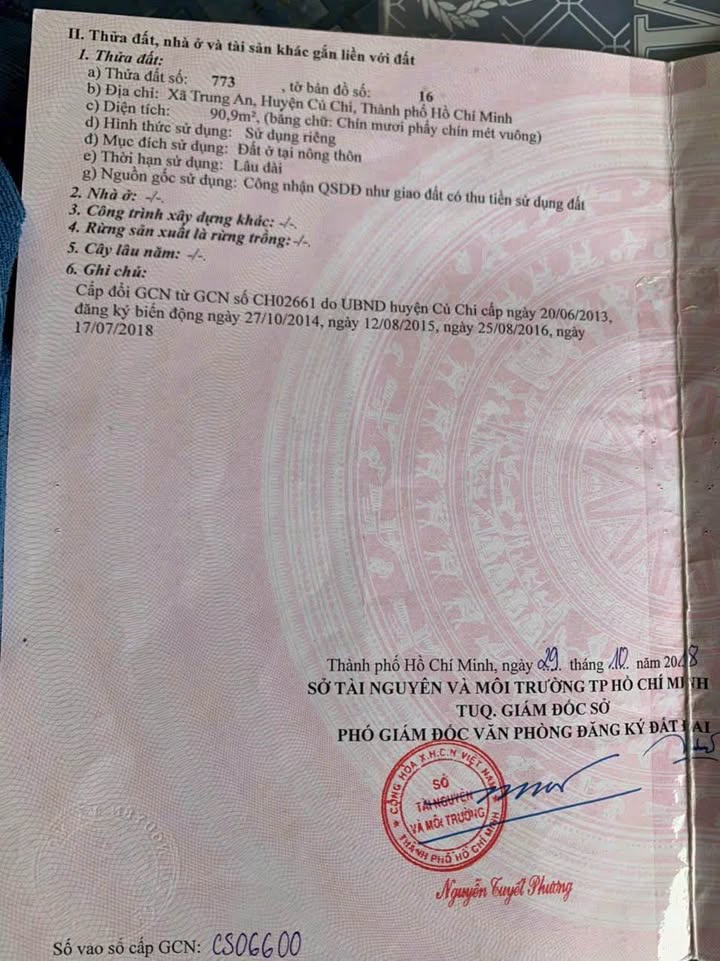 Lô đất 95m² đường 464, xã Trung An, Củ Chi - Giá chỉ 2.4 tỷ, sổ hồng chính chủ!