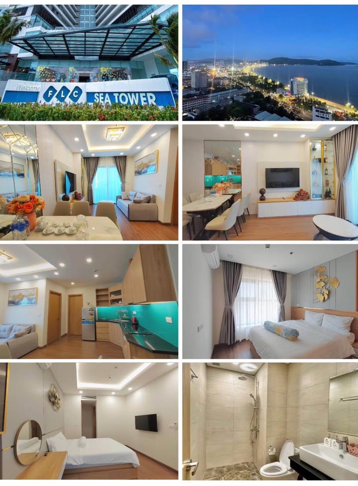 Căn hộ FLC SeaTower Quy Nhơn 2 Giường giá 8.5 triệu - Full nội thất cao cấp!