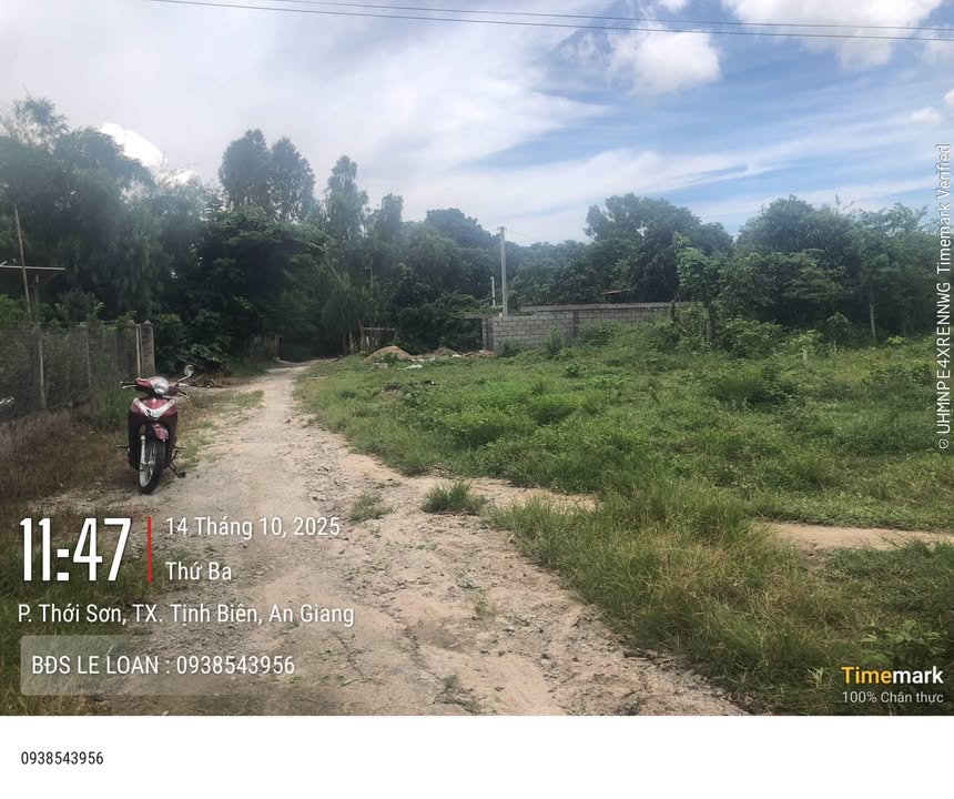 Đất nền Tịnh Biên An Giang 100m² giá chỉ 220 triệu - Đầu tư sinh lời ngay!