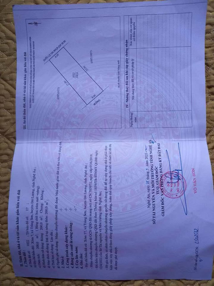 Đất nền KĐT Cầu Dâu Tràng Sơn, Đô Lương 200m² - Giá chỉ 4.1 tỷ VND, sổ hồng chính chủ!