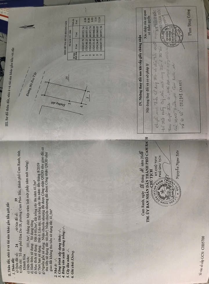 Đất góc 2 mặt tiền đường Hà Huy Tập, Cam Lâm, 102m² - Cơ hội đầu tư tuyệt vời!