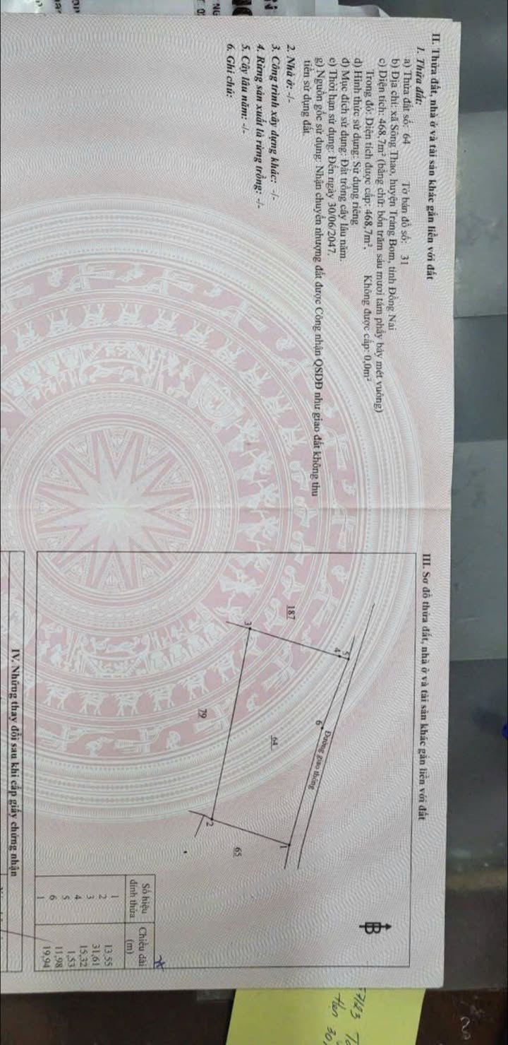 Đất nền 4320m² tại Sông Thao, Trảng Bom - Pháp lý rõ ràng, giá thỏa thuận!