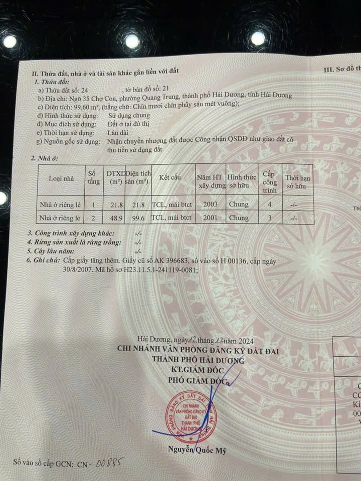 Bán đất tặng nhà 2 tầng tại Chợ Con, Hải Phòng - Diện tích 99.6m² - Giá chỉ 3.3 tỷ!