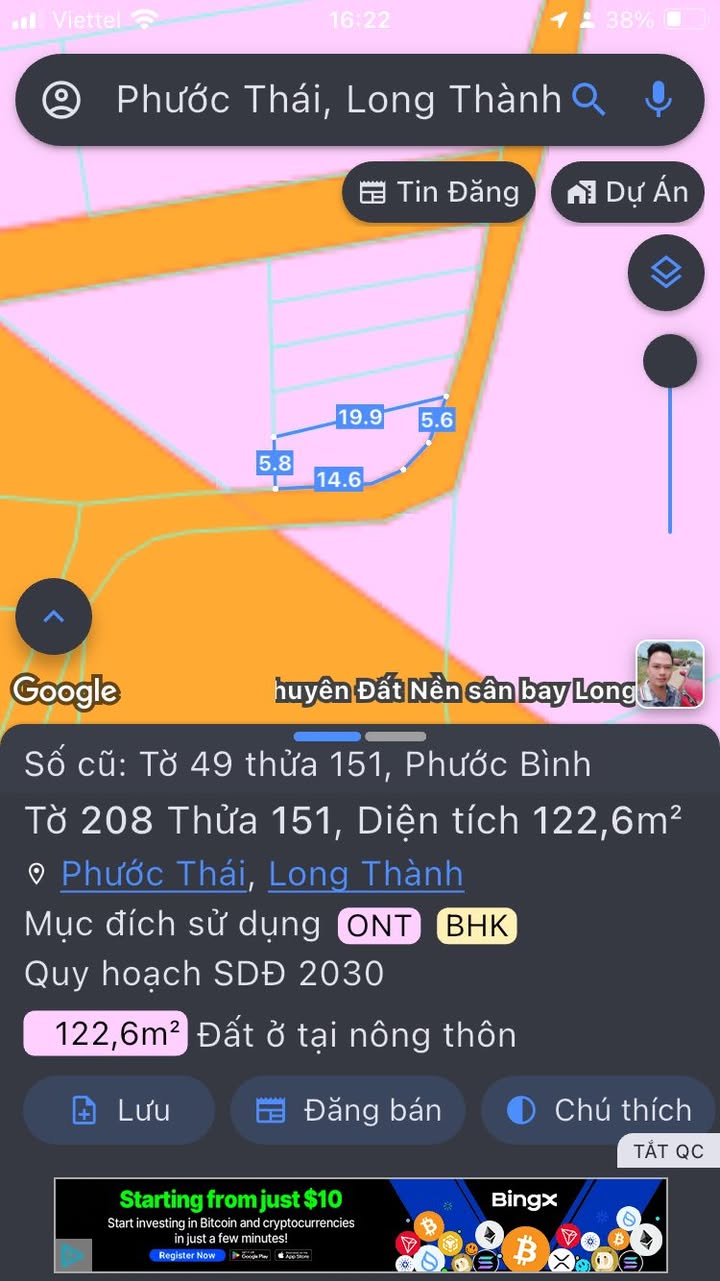 Đất nền Phước Thái 122m² giá 1 tỷ - Lô góc 2 mặt tiền đường thông thoáng!