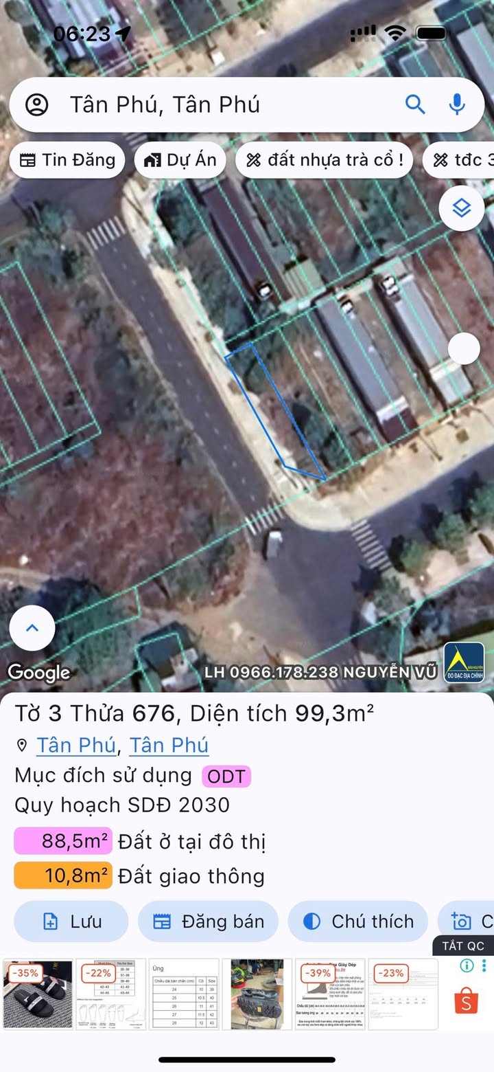 Đất 2 mặt tiền Hùng Vương, Tân Phú, 113.1m² giá 2.6 tỷ - Cơ hội đầu tư tuyệt vời!