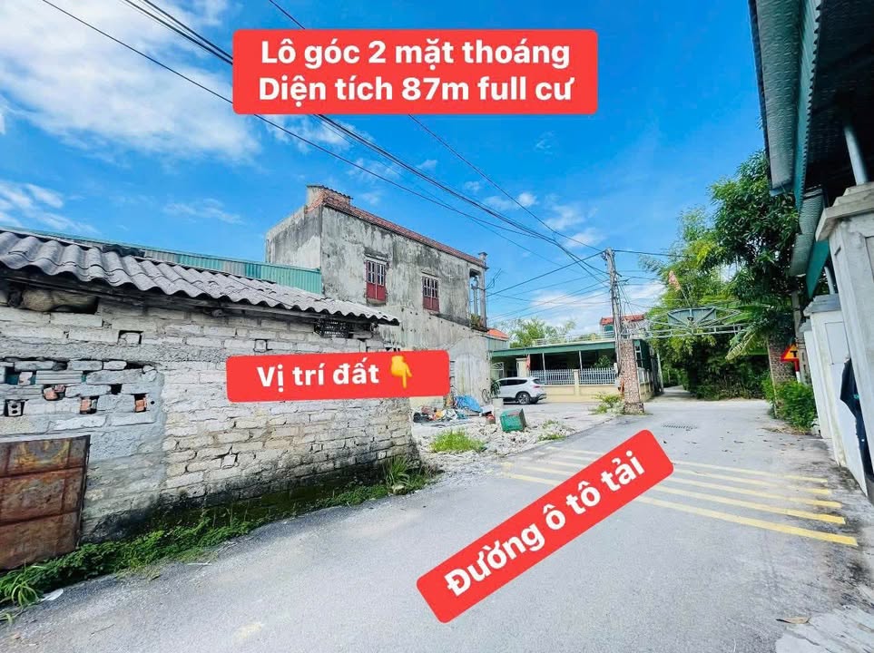 Đất nền Tân Thanh 87m² giá 1.7 tỷ - Lô góc 2 mặt tiền siêu hiếm!