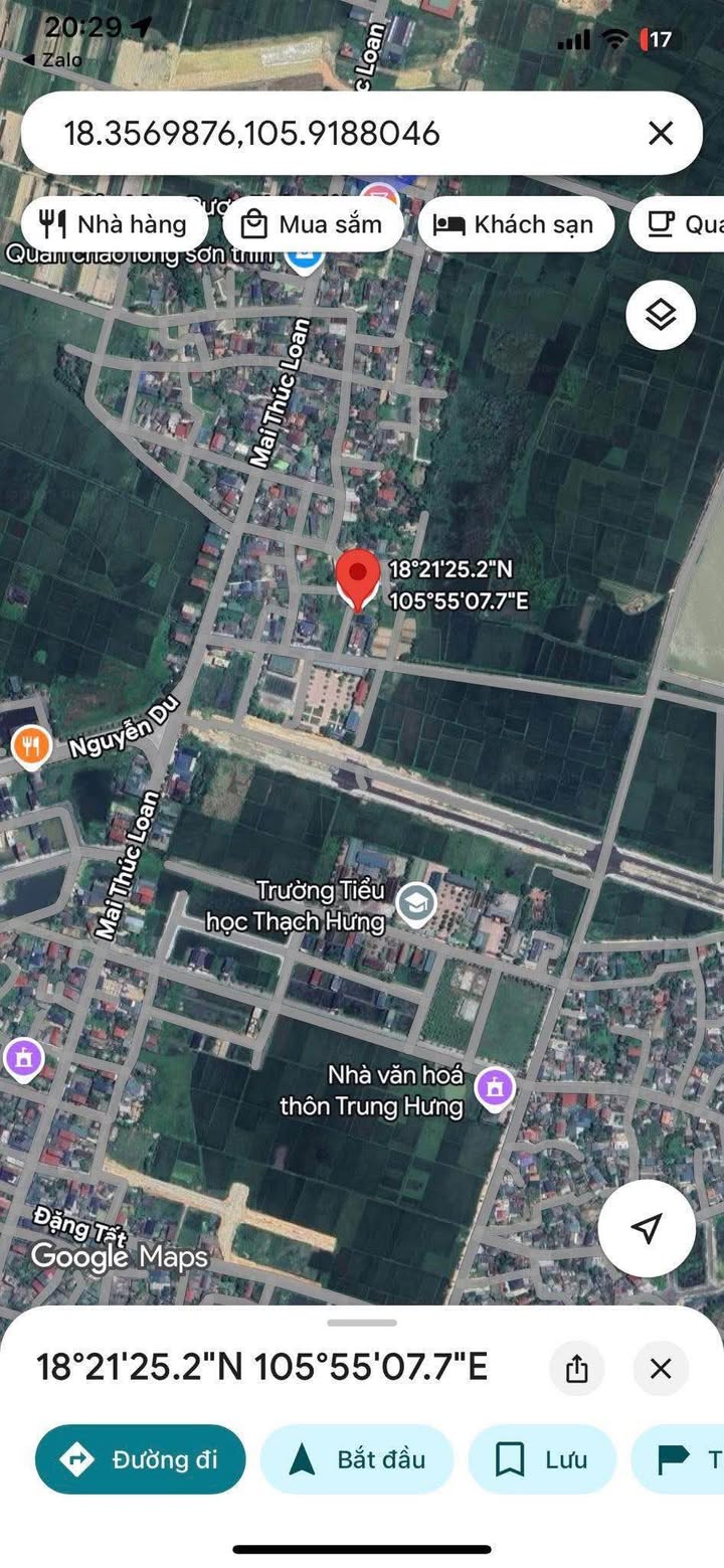 Đất nền Thạch Hưng, Hà Tĩnh 192m² - Vị trí gần trường học, giá tốt!