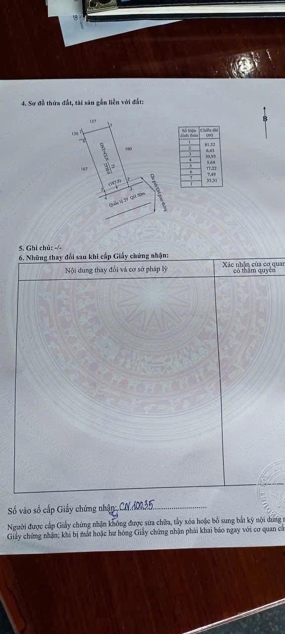 Đất thổ cư 400m² tại QL 29, Tam Giang, 2713m² - Giá chỉ 900 triệu VND!