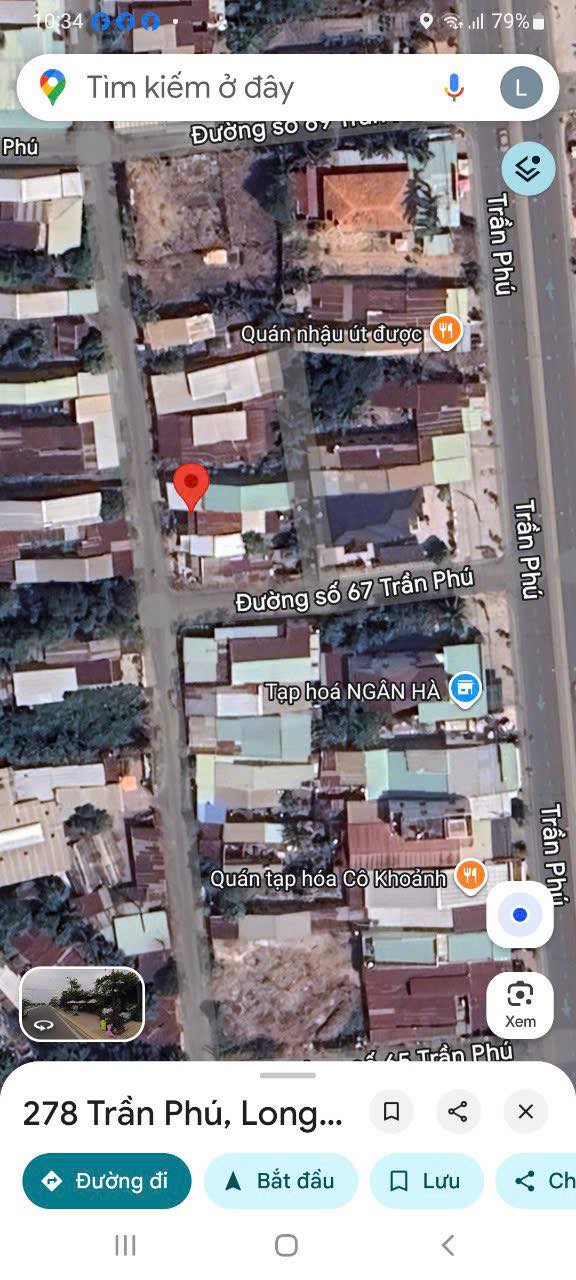 Đất thổ cư hẻm 67 Trần Phú, Hòa Thành - Giá 599 triệu, sổ hồng chính chủ!