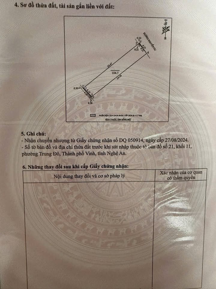 Nhà mặt đường Nguyễn Du, TP Vinh 104.7m² - Vị trí đắc địa gần Đại học Vinh!
