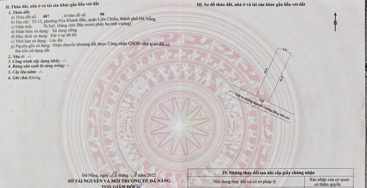 Đất nền Kiệt 82 Nguyễn Lương Bằng, 71m² giá 2.79 tỷ - Vị trí vàng, dân trí cao!