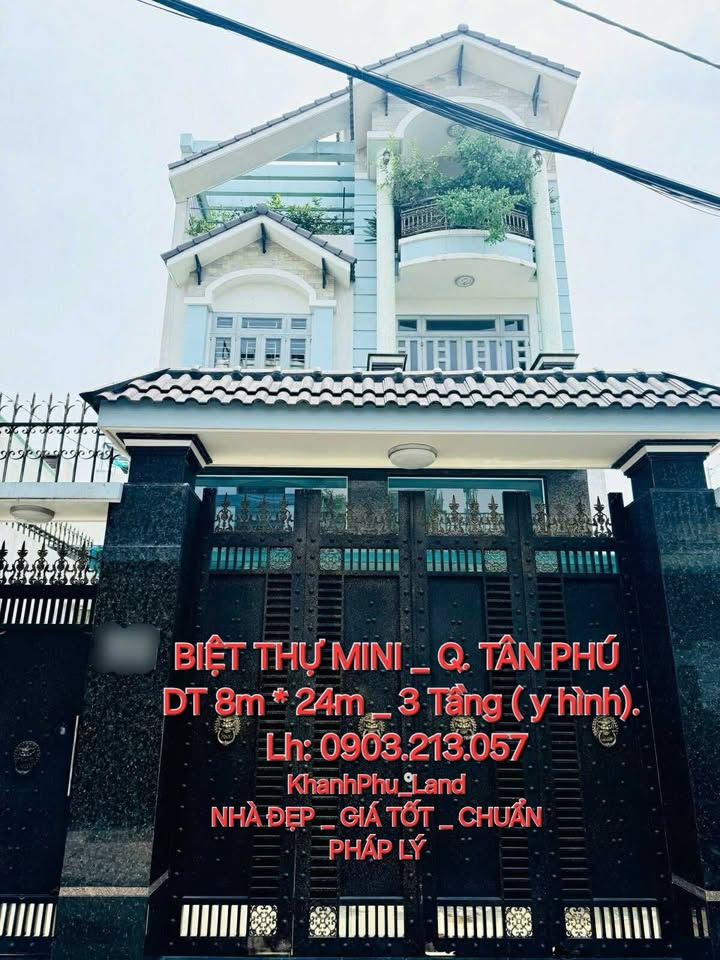 Biệt thự mini 4 tầng đường Tân Thắng 192m² giá 15.8 tỷ - Gần AEON Tân Phú!