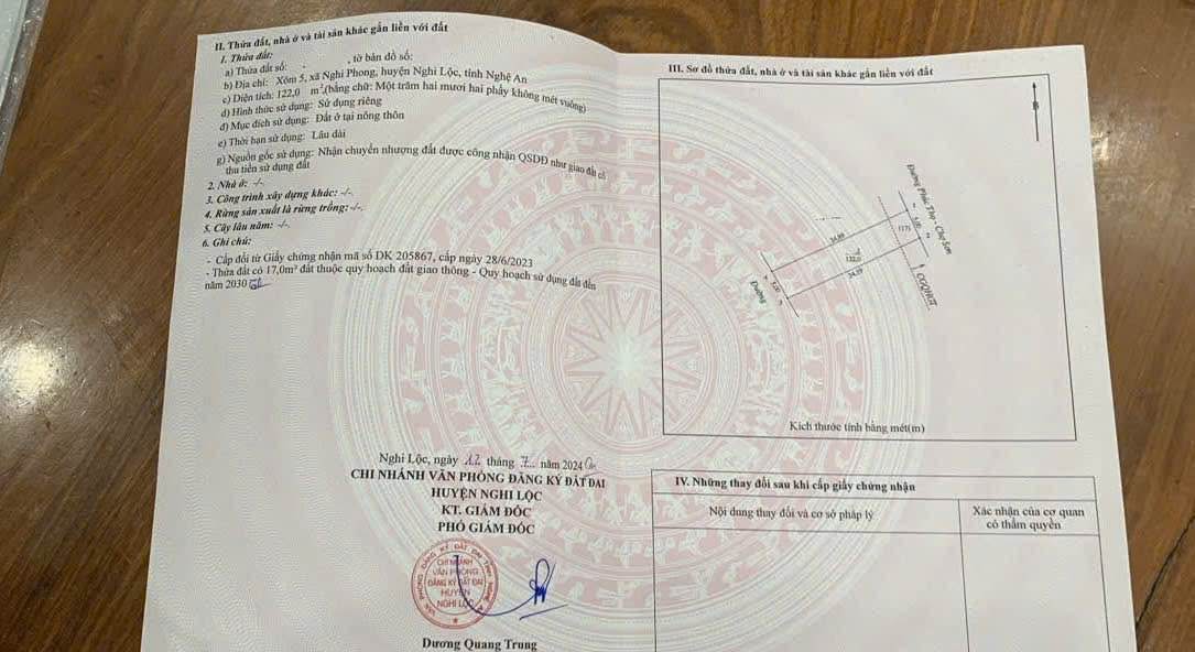 Đất mặt đường Phúc Thọ, Nghi Phong 122m² giá 2.5 tỷ - Cơ hội đầu tư tuyệt vời!