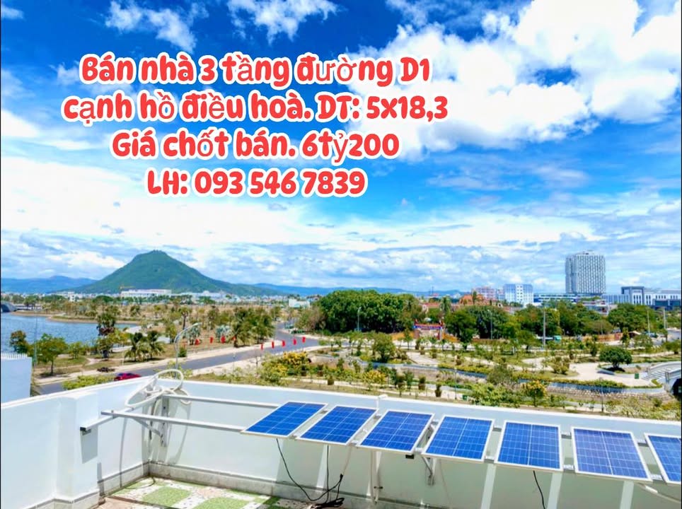 Nhà 3 tầng mặt tiền đường D1, Phường 5 Tuy Hòa, diện tích 91,5m² giá 6.2 tỷ - Cơ hội sở hữu ngay!