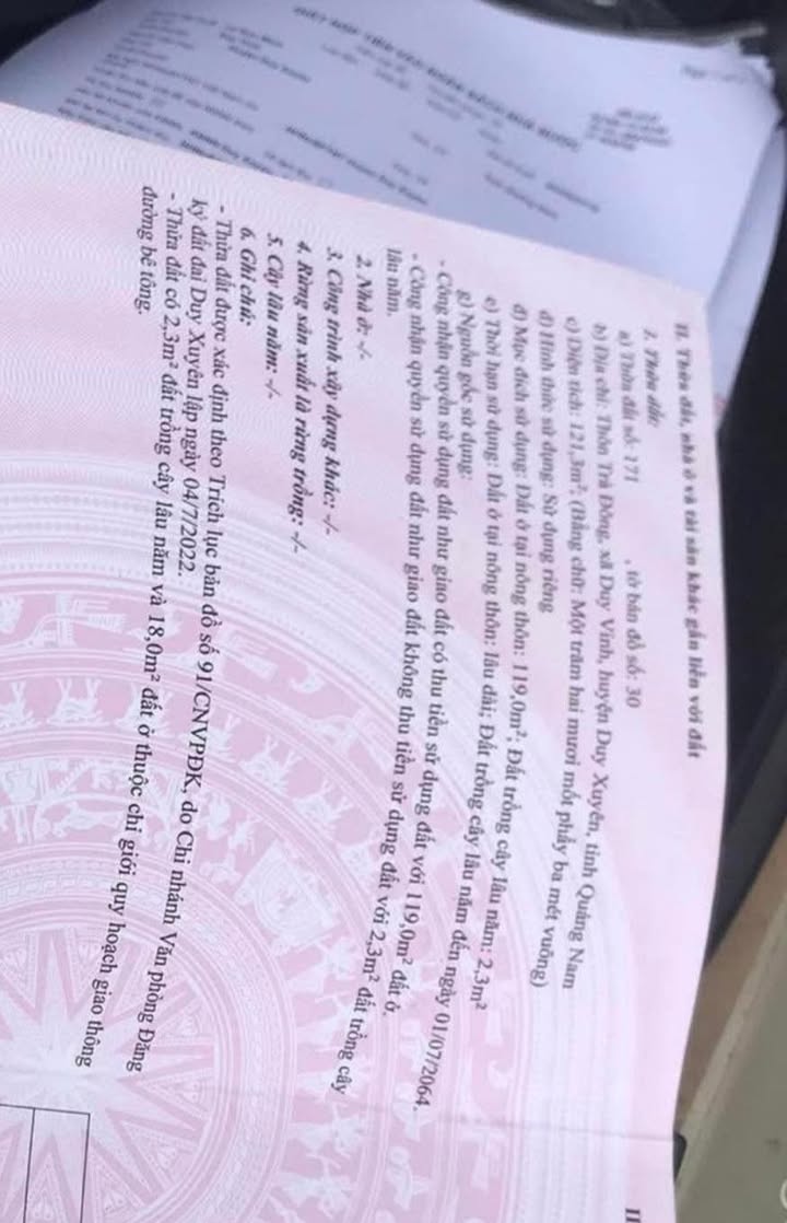 Đất nền Duy Vinh 121m² giá 1 tỷ - Sổ hồng trao tay, vị trí đẹp