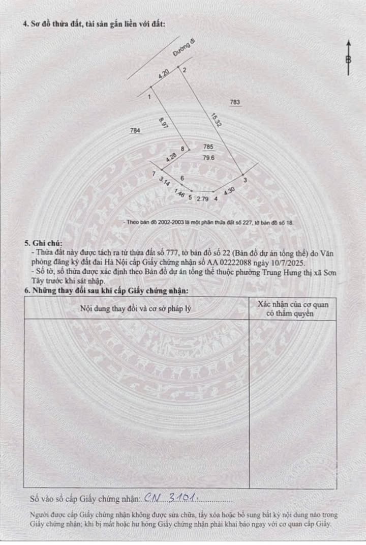 Bán đất phường Sơn Tây, Hà Nội 79,6m² - Đất thổ cư nở hậu, xây nhà lý tưởng!