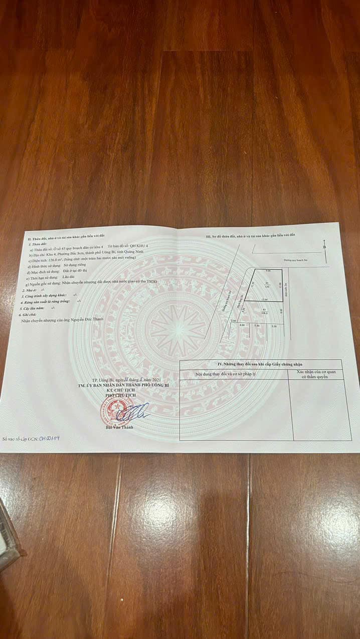 Đất nền 126m² khu phố 4, Bắc Sơn, Uông Bí - Giá chỉ 1 tỷ có thương lượng!