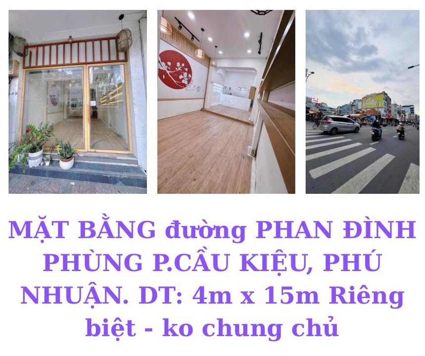 Cho thuê mặt bằng trệt mặt tiền đường Phan Đình Phùng, Phú Nhuận - Giá chỉ 20 triệu/tháng!