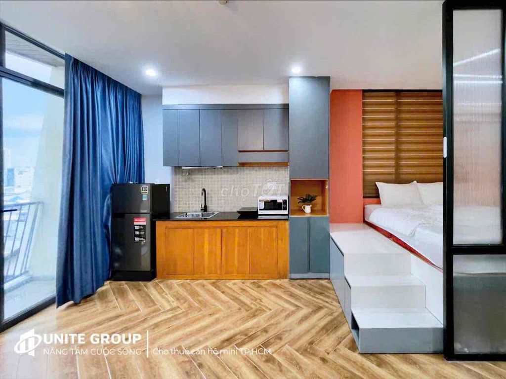 Cho thuê căn hộ mới xây ban công 35m² gần chợ Bà Chiểu, Q1, Q3 - Full nội thất, giá chỉ 7.3 triệu!