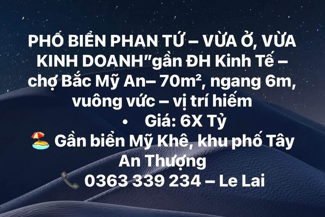 Nhà phố FrontHouse Phan Tứ, Đà Nẵng 70m² giá 60 tỷ - Vừa ở vừa kinh doanh!