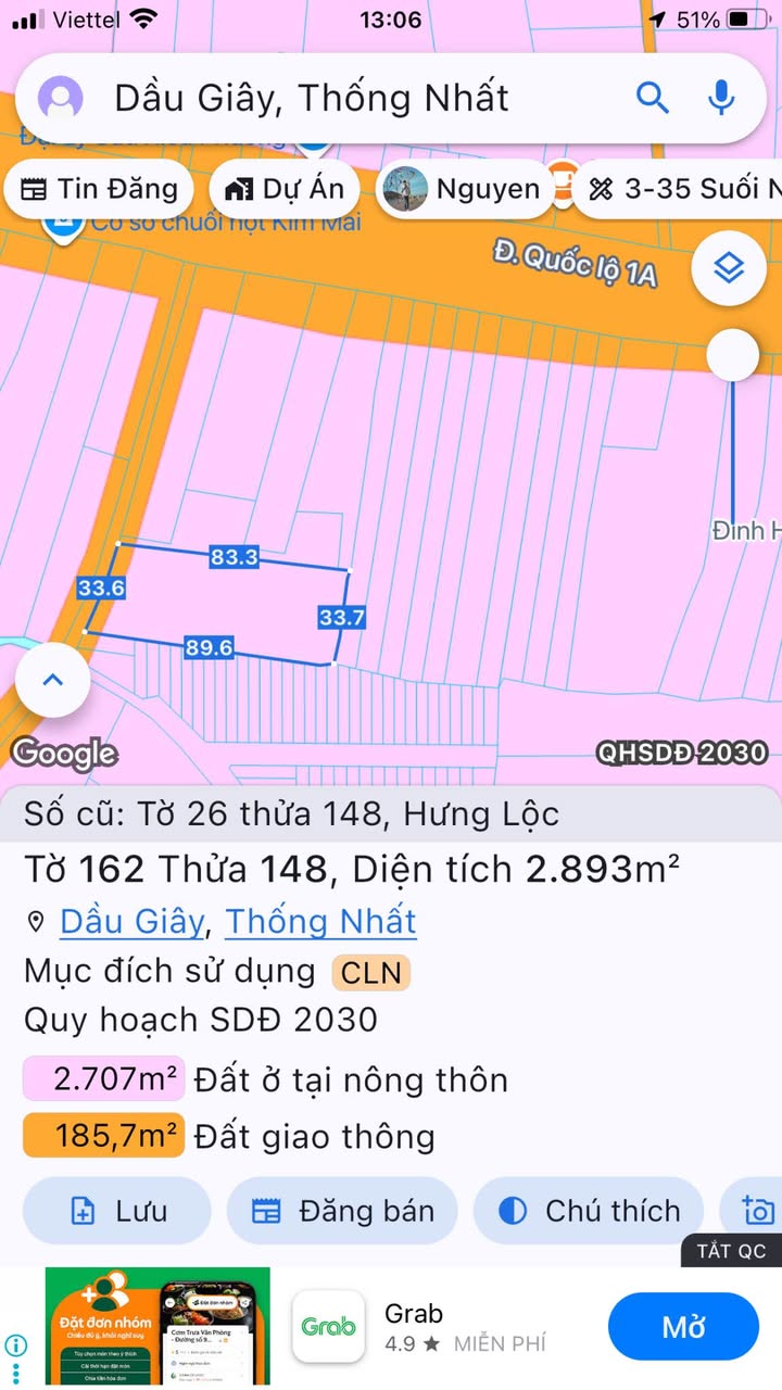 Đất phân lô Hưng Lộc, Thống Nhất 2.900m² giá 8.2 tỷ - Cơ hội đầu tư tuyệt vời!