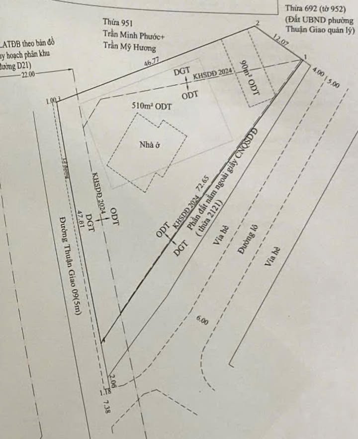 Đất nền lô góc phường Thuận Giao, Bình Dương 1535m² giá chỉ 26 tỷ - Sổ đỏ chính chủ!