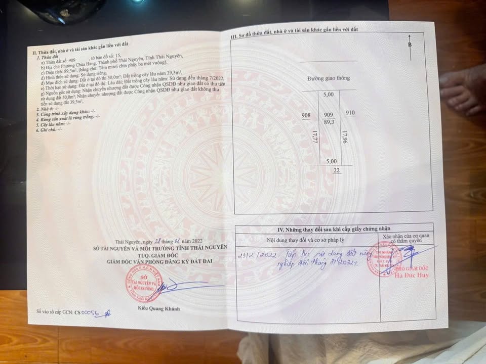 Đất thổ cư phường Linh Sơn, Đồng Hỷ 90m² giá chỉ 900 triệu - Cơ hội đầu tư hấp dẫn!