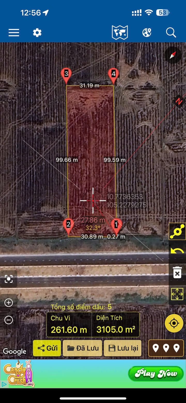 Bán lô đất lúa 3100m² tại Phường Long Phú, Tân Châu - Sổ đỏ chính chủ, giá 500 triệu!