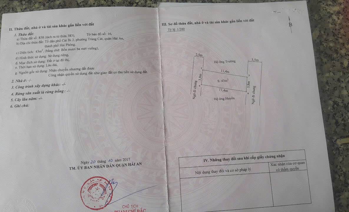 Đất Tràng Cát 43m² giá 1.6 tỷ - 2 mặt ngõ thoáng mát, đầu tư sinh lời!