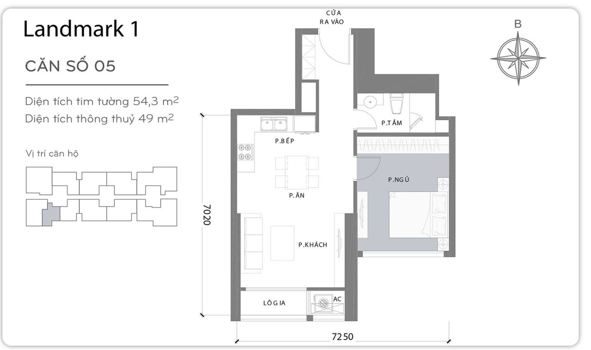 Căn hộ 1PN Vinhomes Central Park 55m² giá 7.4 tỷ - View công viên Sông Sài Gòn