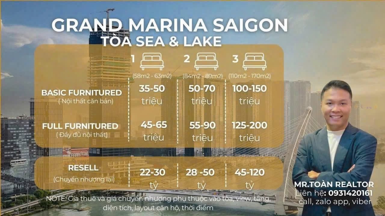 Căn hộ Grand Marina Sài Gòn 84m² giá 35 tỷ - Sống sang trọng bên sông Sài Gòn!
