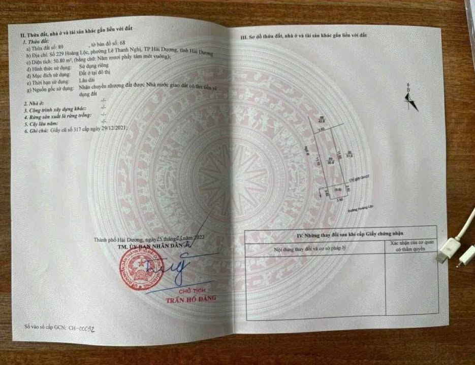 Đất mặt phố Hoàng Lộc, phường Lê Thanh Nghị 50.8m² giá 2 tỷ - Vị trí kinh doanh lý tưởng!