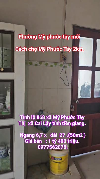 Nhà mặt tiền đường Tỉnh lộ 868, xã Mỹ Phước Tây, 50m² giá 1.4 tỷ - Cơ hội đầu tư tuyệt vời!